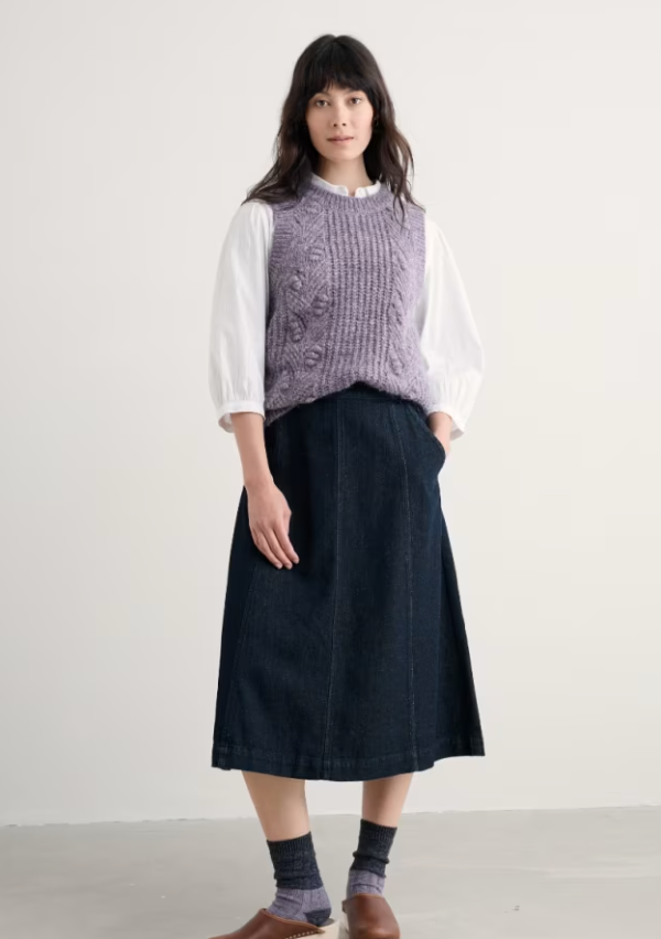 Seasalt Sand Thistle Mohair-Blend Vest Clematis