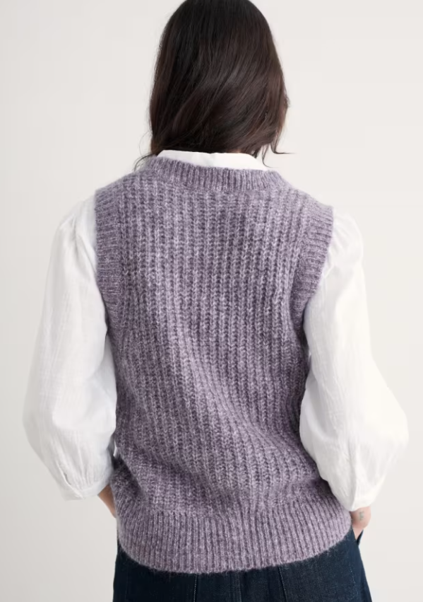 Seasalt Sand Thistle Mohair-Blend Vest Clematis