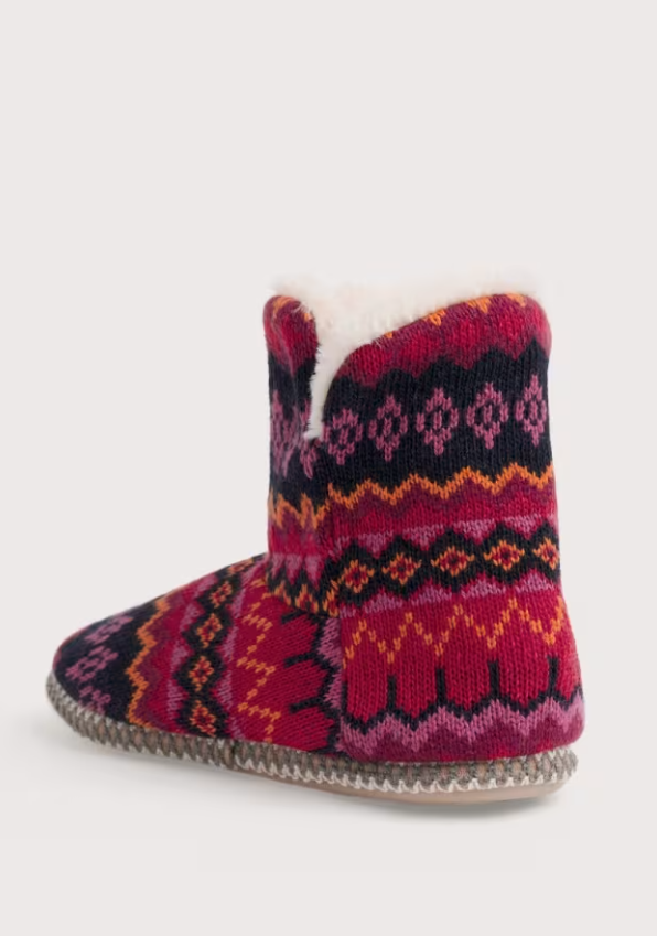 Seasalt Snooze Slipper Booties Windward Carmine Multi