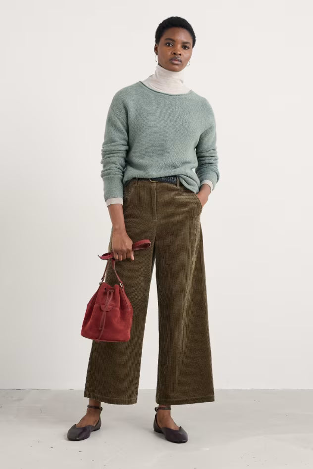 Seasalt Asphodel Cord Trousers Dark Seagrass