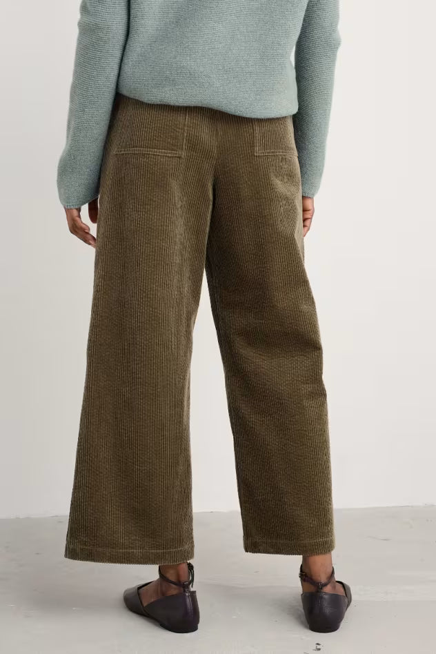 Seasalt Asphodel Cord Trousers Dark Seagrass
