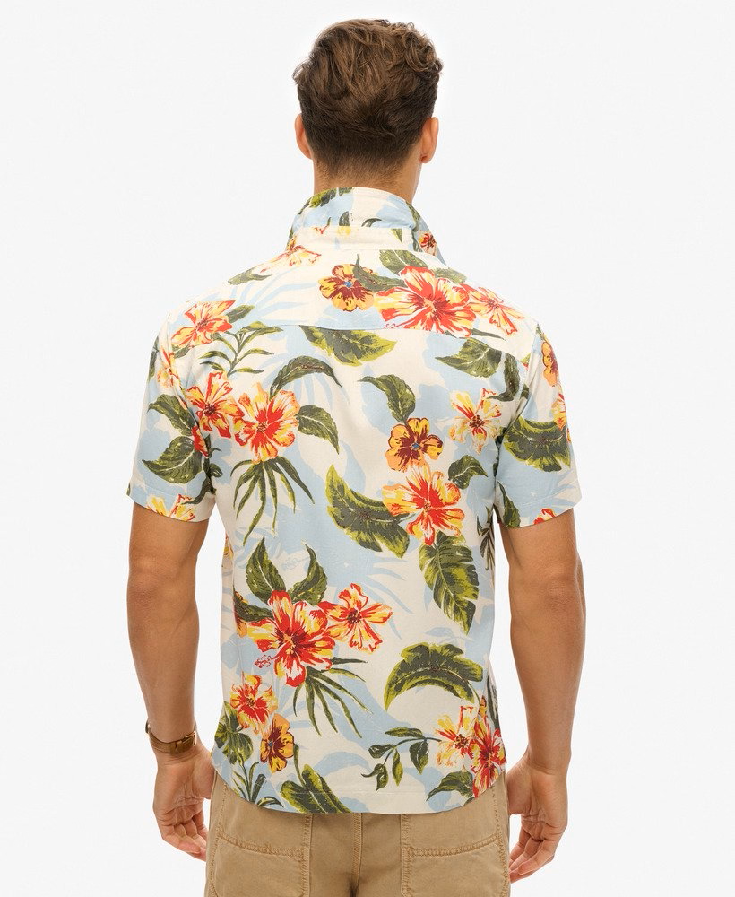 Superdry Hawaiian Print Shirt Tropical Aloha Shadow