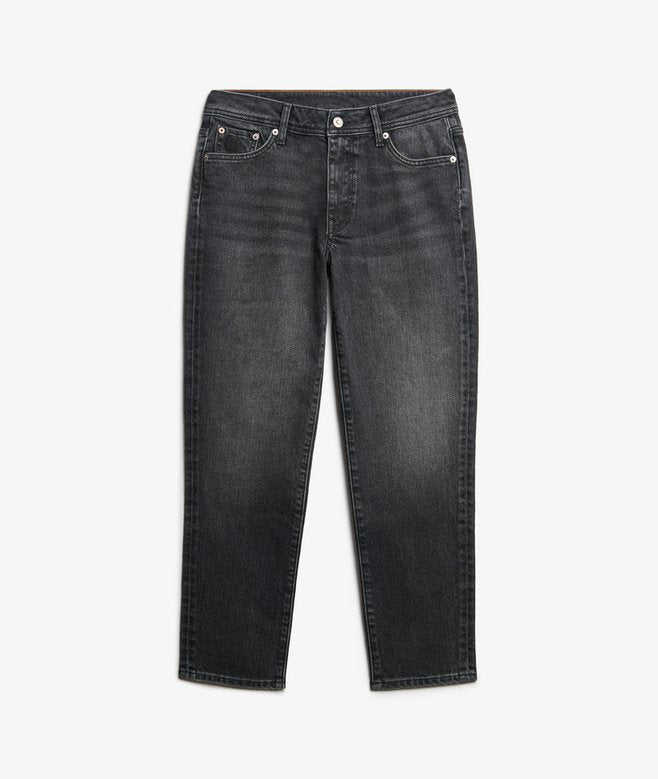 Superdry Organic Cotton Mid Rise Slim Jeans Roseland Washed Black