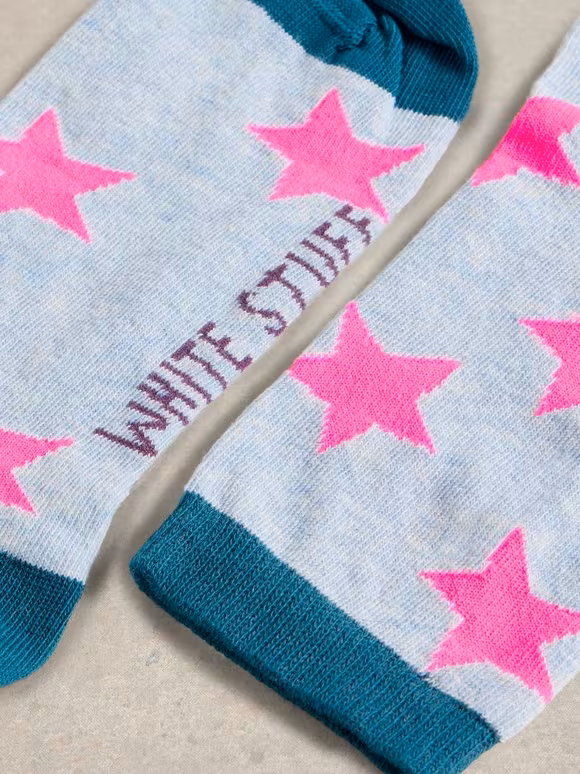 White Stuff Star Ankle Sock Pink