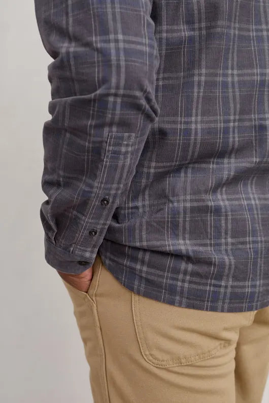 Seasalt Men's Shoreman Cord Shirt Honesty Steel - Size: Small