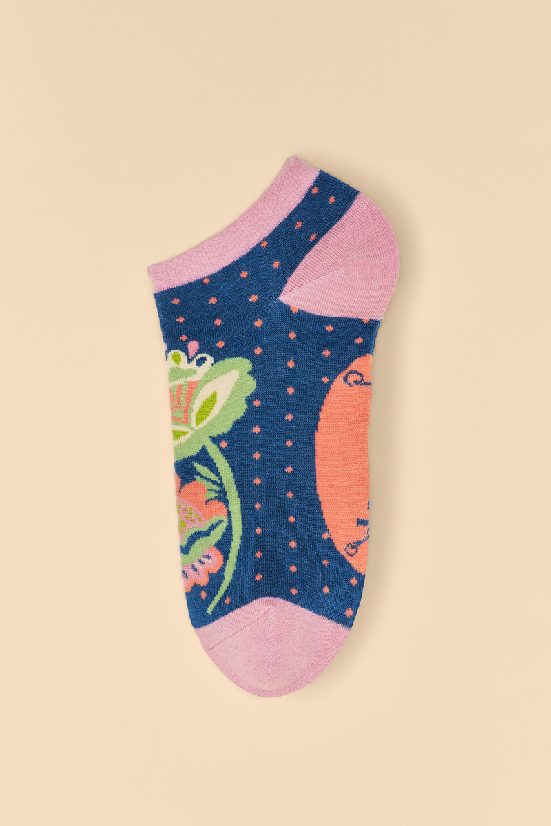 Powder Scandinavian Stems Trainer Socks Navy