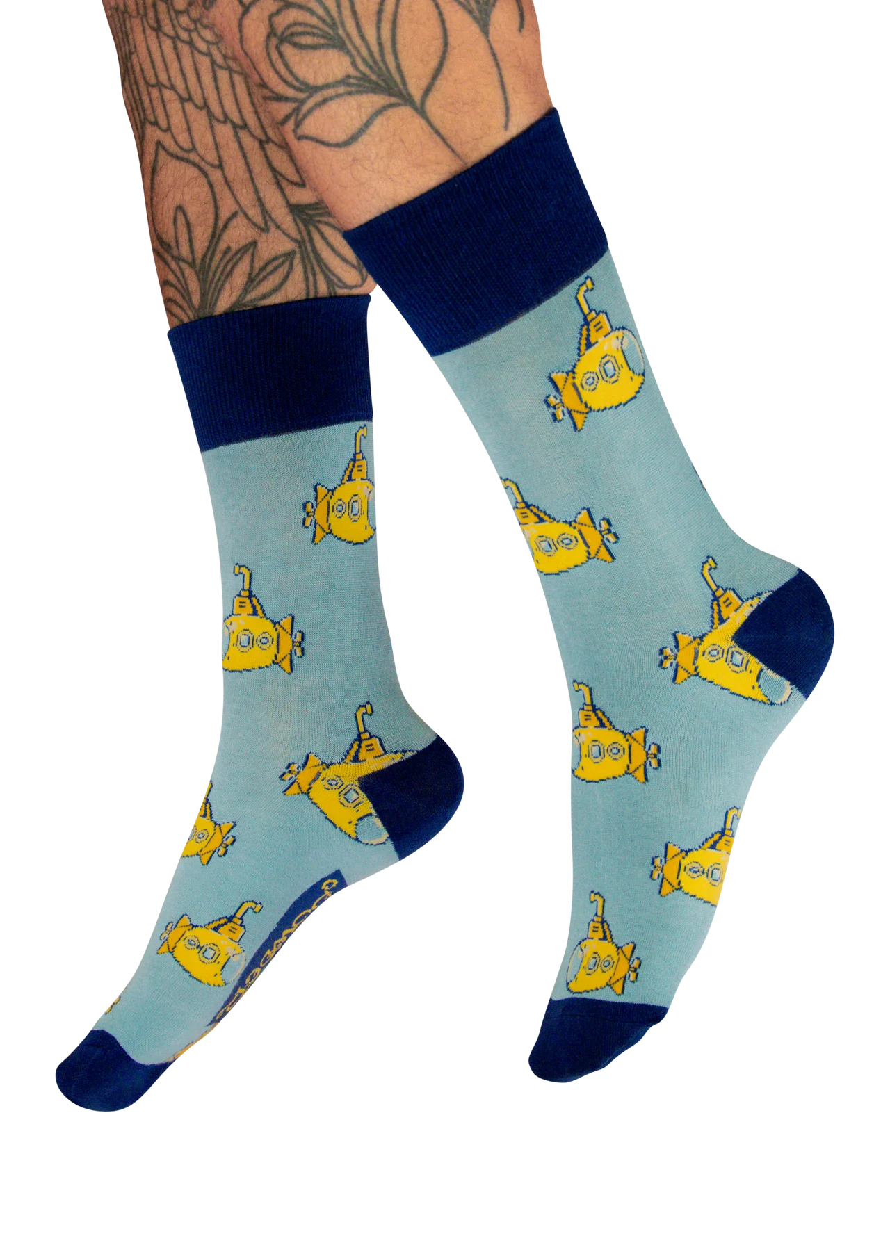 Powder Yellow Submarine Men's Socks Denim