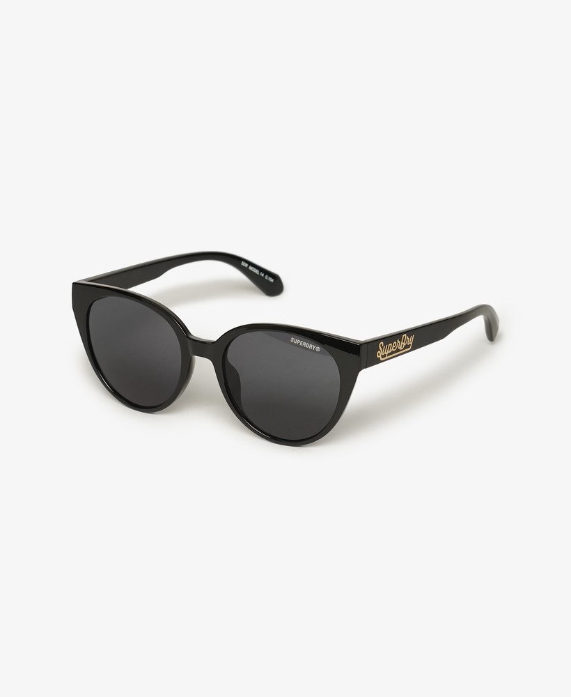 Superdry Cat Eye Sunglasses Black / Smoke Lens