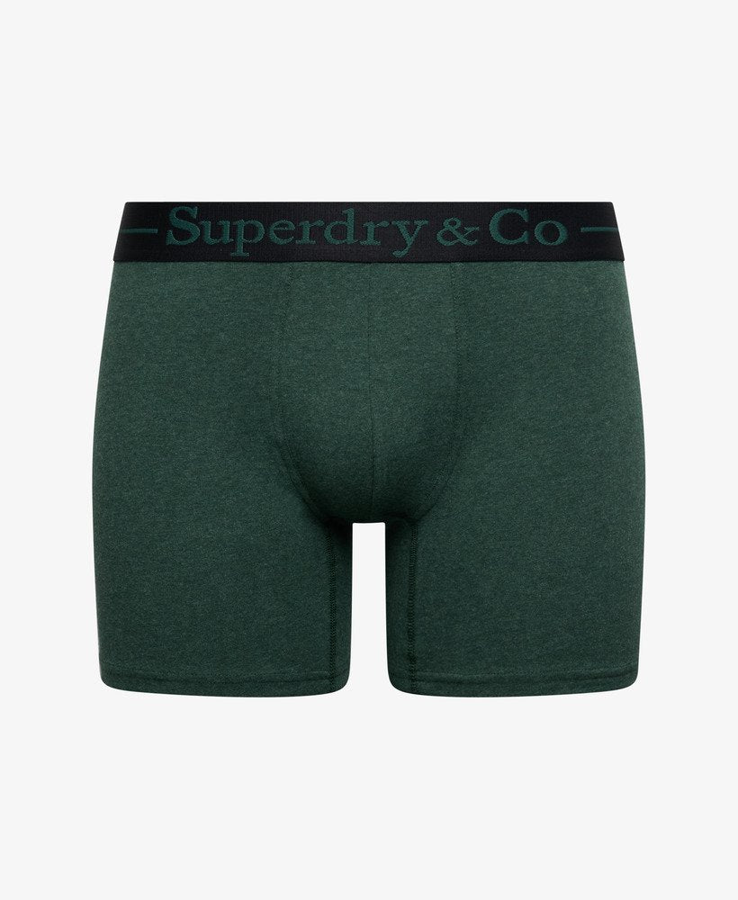 Superdry & Co Boxer Triple Pack Forest Marl/Green Marl/Green Grit