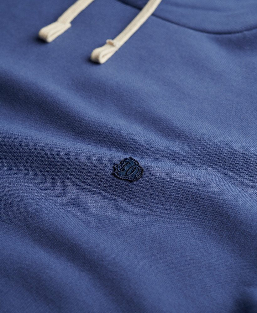 Superdry Monogram Embroidered Hoodie Hampton Blue