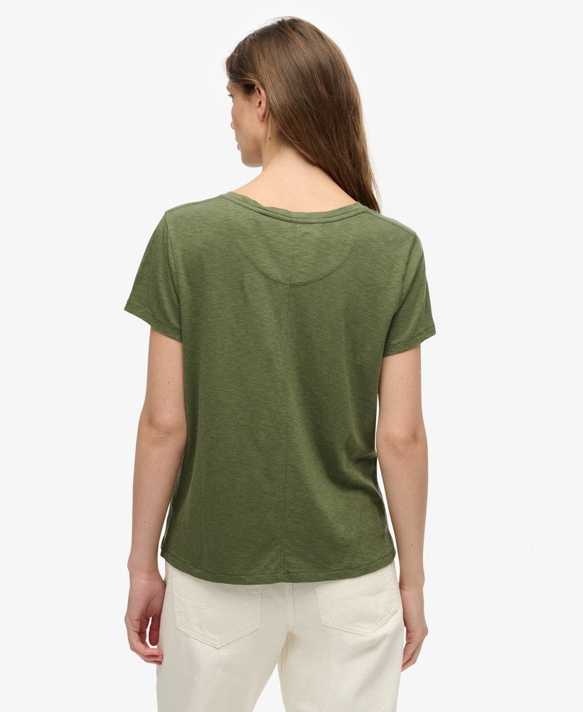 Superdry Studios Slub Embroidered T-Shirt Four Leaf Clover