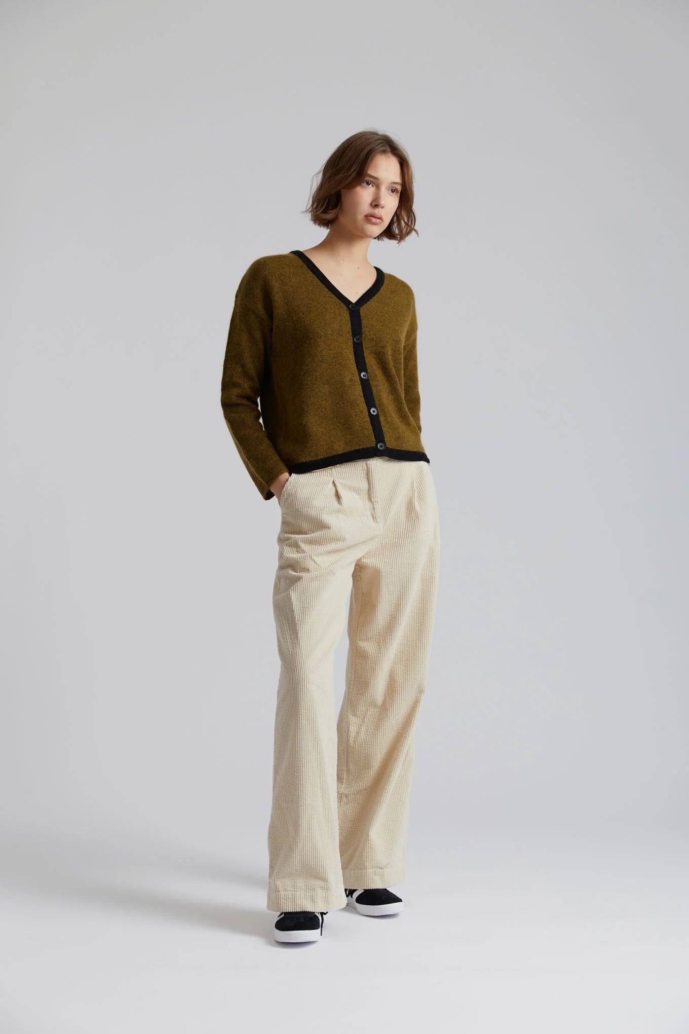 Komodo Tiger Organic Cotton Cord Trouser Winter White