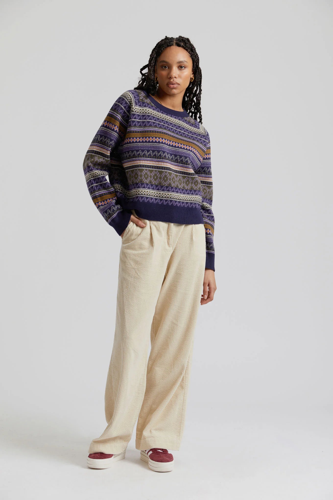 Komodo Tiger Organic Cotton Cord Trouser Winter White