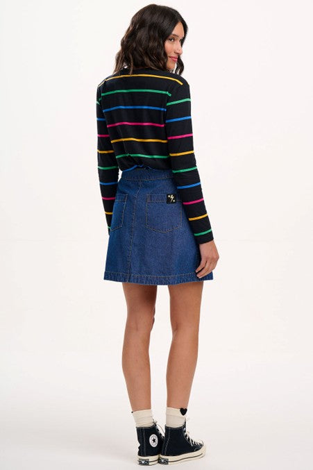 Sugarhill Brighton Trixie Mini Skirt Deep Blue Denim