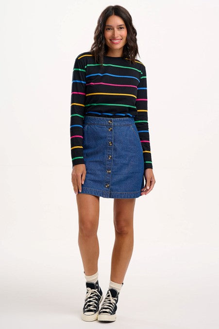 Sugarhill Brighton Trixie Mini Skirt Deep Blue Denim