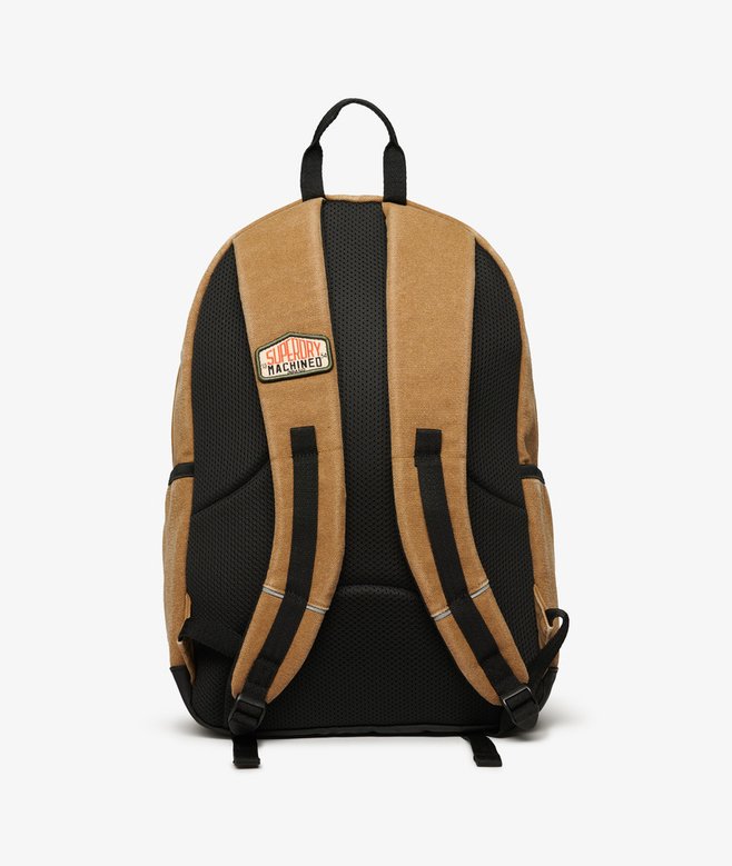 Superdry Workwear Canvas Montana Backpack Denim Co Tobacco Brown