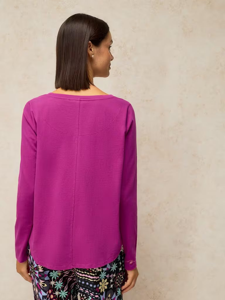 White Stuff Eva Jersey PJ Top Bright Pink