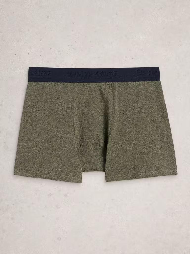 White Stuff Hove 2 Pack Boxers Print Plain Blue