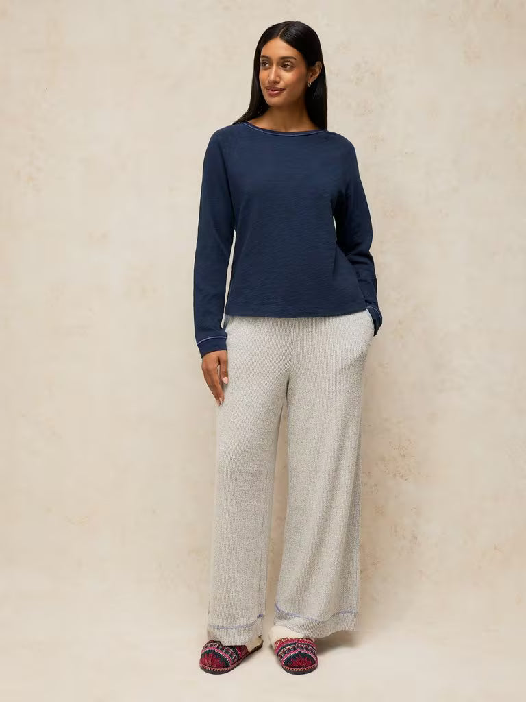 White Stuff Louna Jersey PJ Top Dark Navy