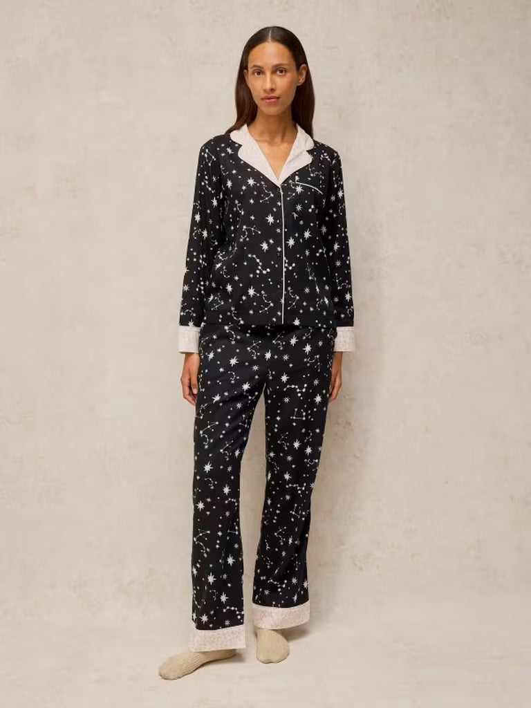 White Stuff Nina PJ Bottom Black Print