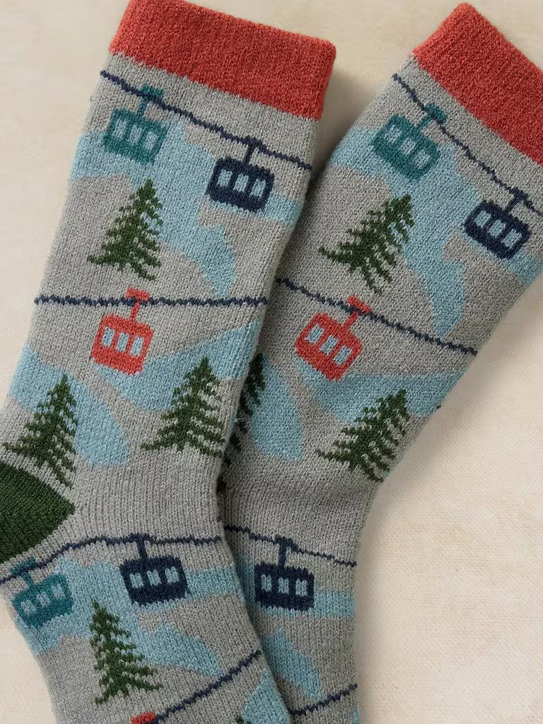 White Stuff Ski Lift Cabin Socks Grey