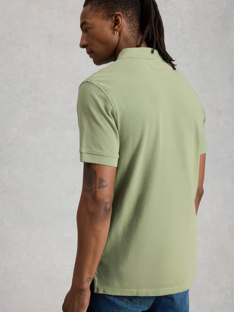White Stuff Utility Short Sleeve Polo Light Green