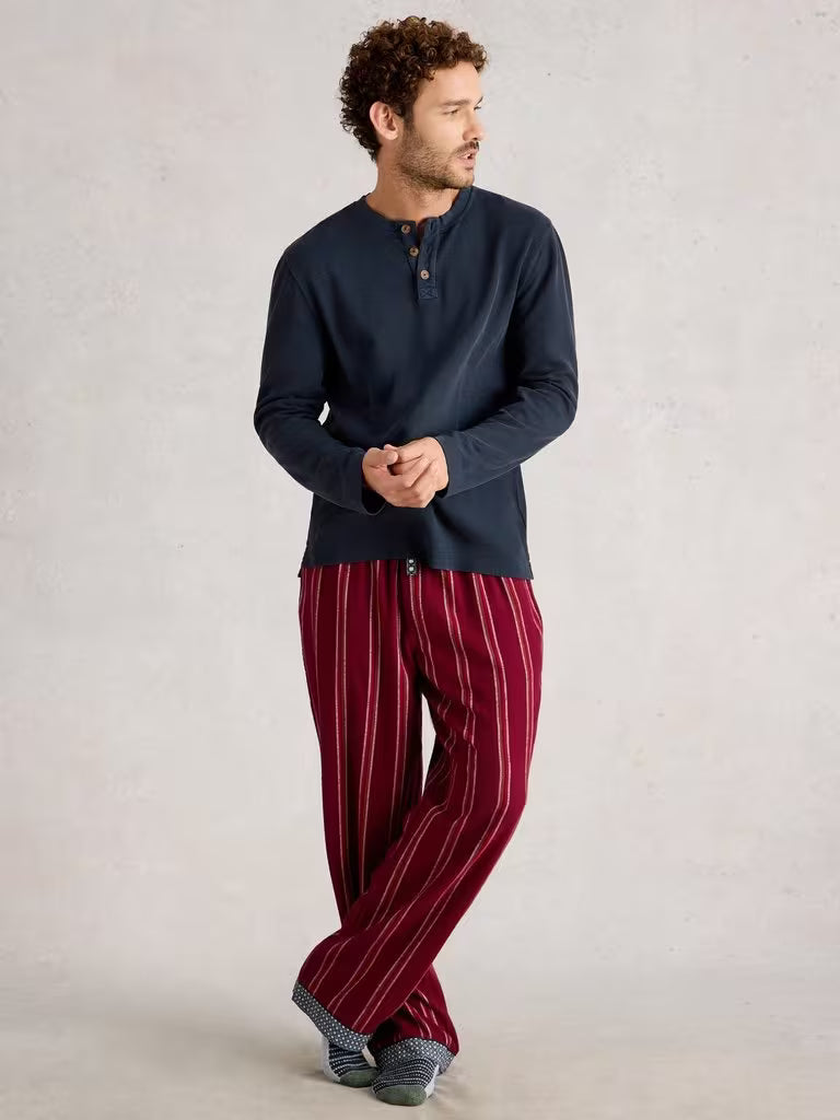 White Stuff Helston Waffle Henley Dark Navy