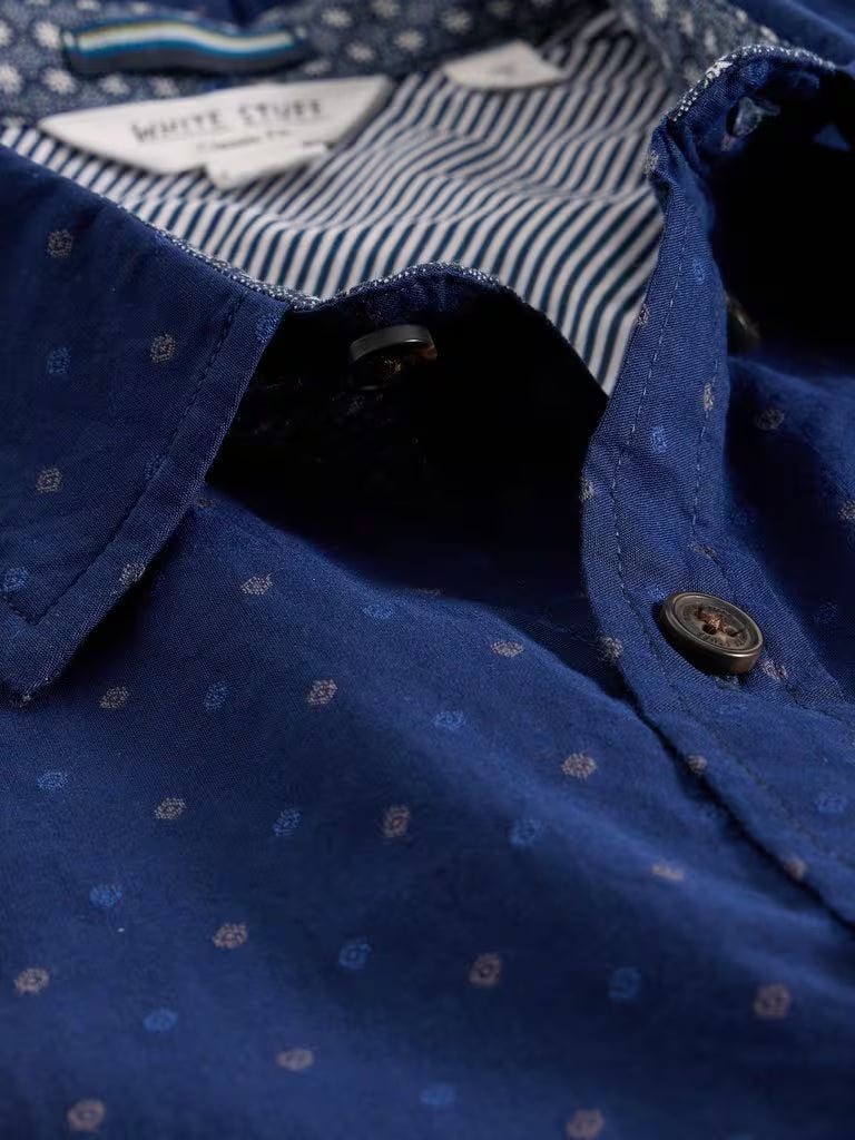 White Stuff Multi Spot Shirt Navy
