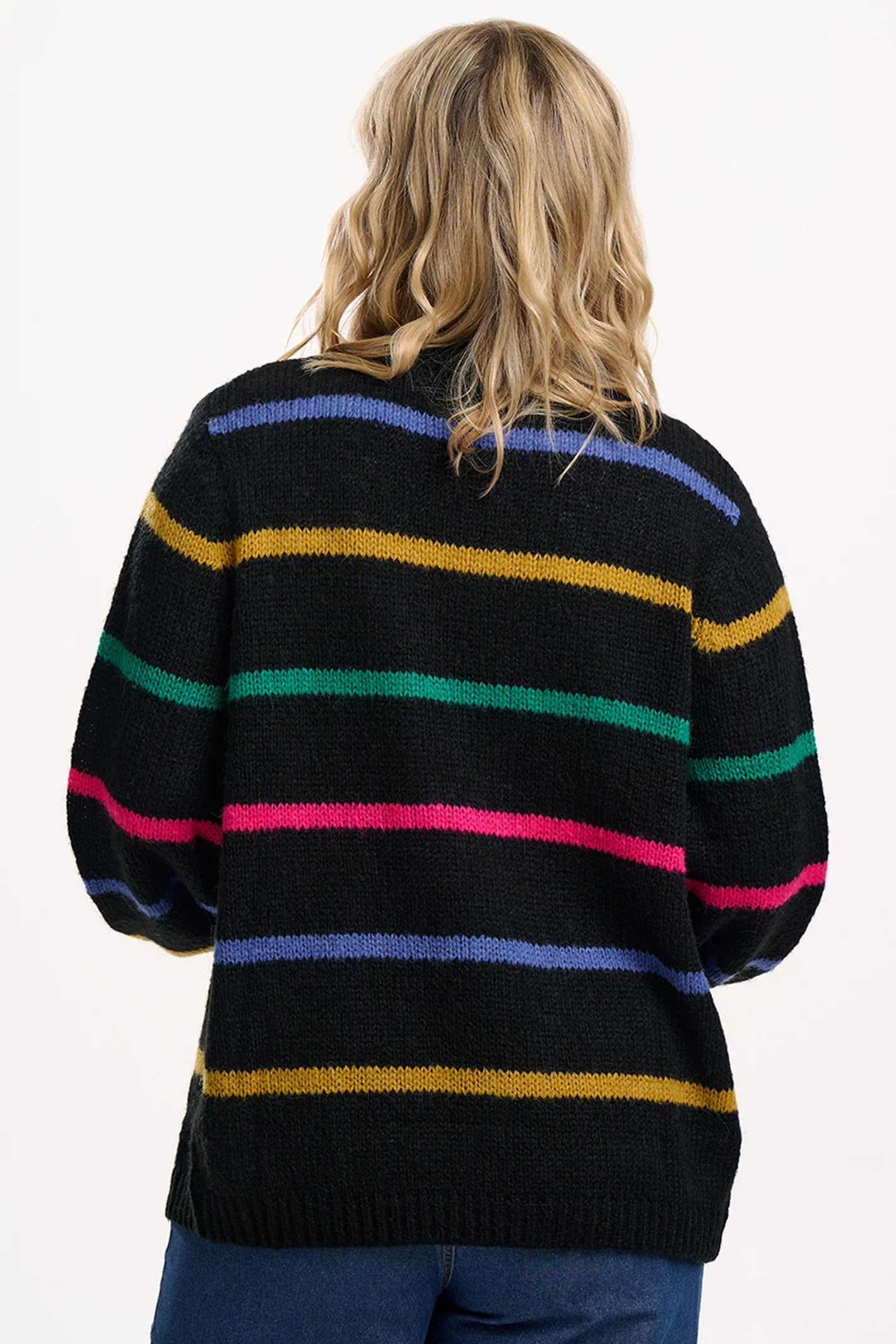 Sugarhill Brighton Yvette Cardigan Black Bright Lines