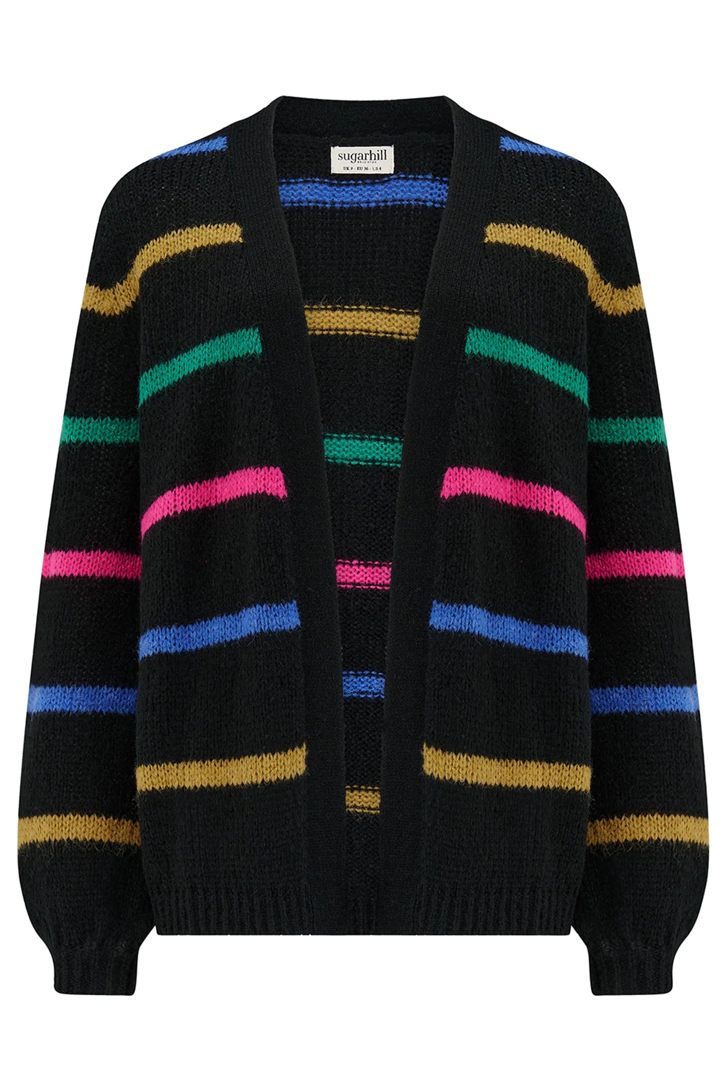 Sugarhill Brighton Yvette Cardigan Black Bright Lines
