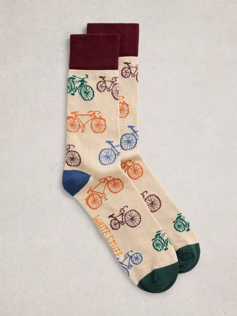 White Stuff Novelty Ankle Socks Natural