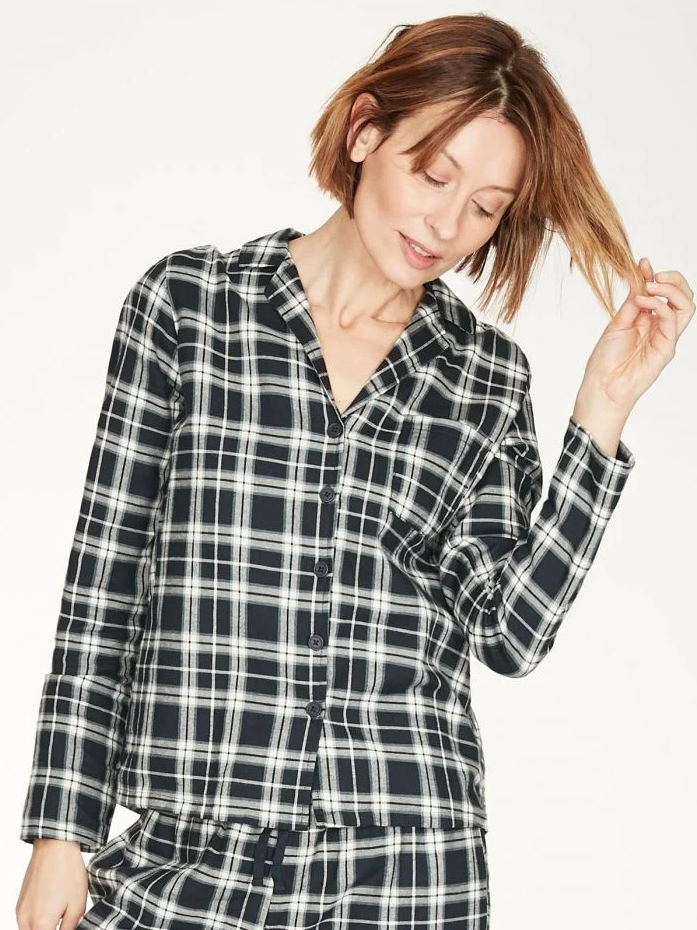 Thought Tehran Pyjama Shirt Midnight Navy - Size: Large