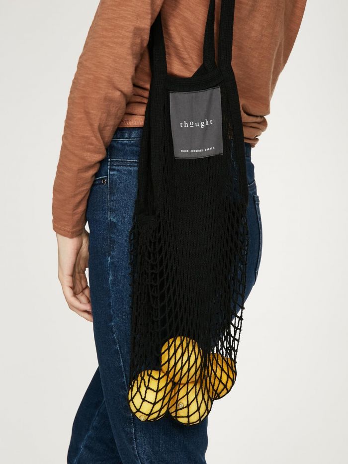 Thought Organic Cotton String Bag Black