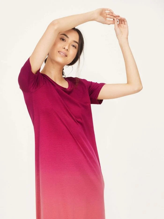 Thought Eliana Dip Dye Maxi Dress Berry Pink