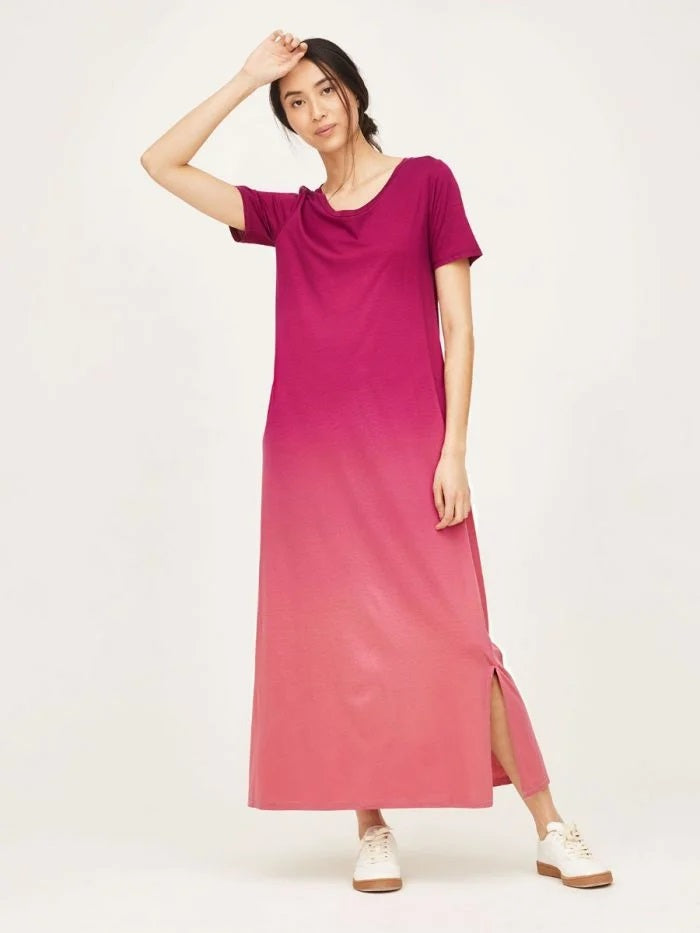 Thought Eliana Dip Dye Maxi Dress Berry Pink