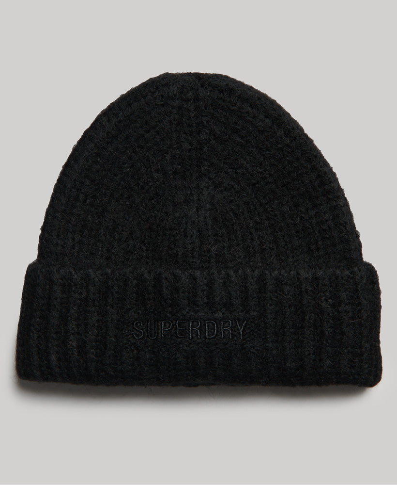 Superdry Vintage Ribbed Women's Beanie Black