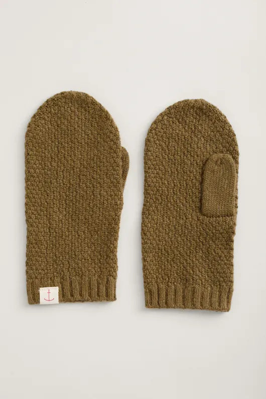 Seasalt Damson Tree Mittens Bright Olive
