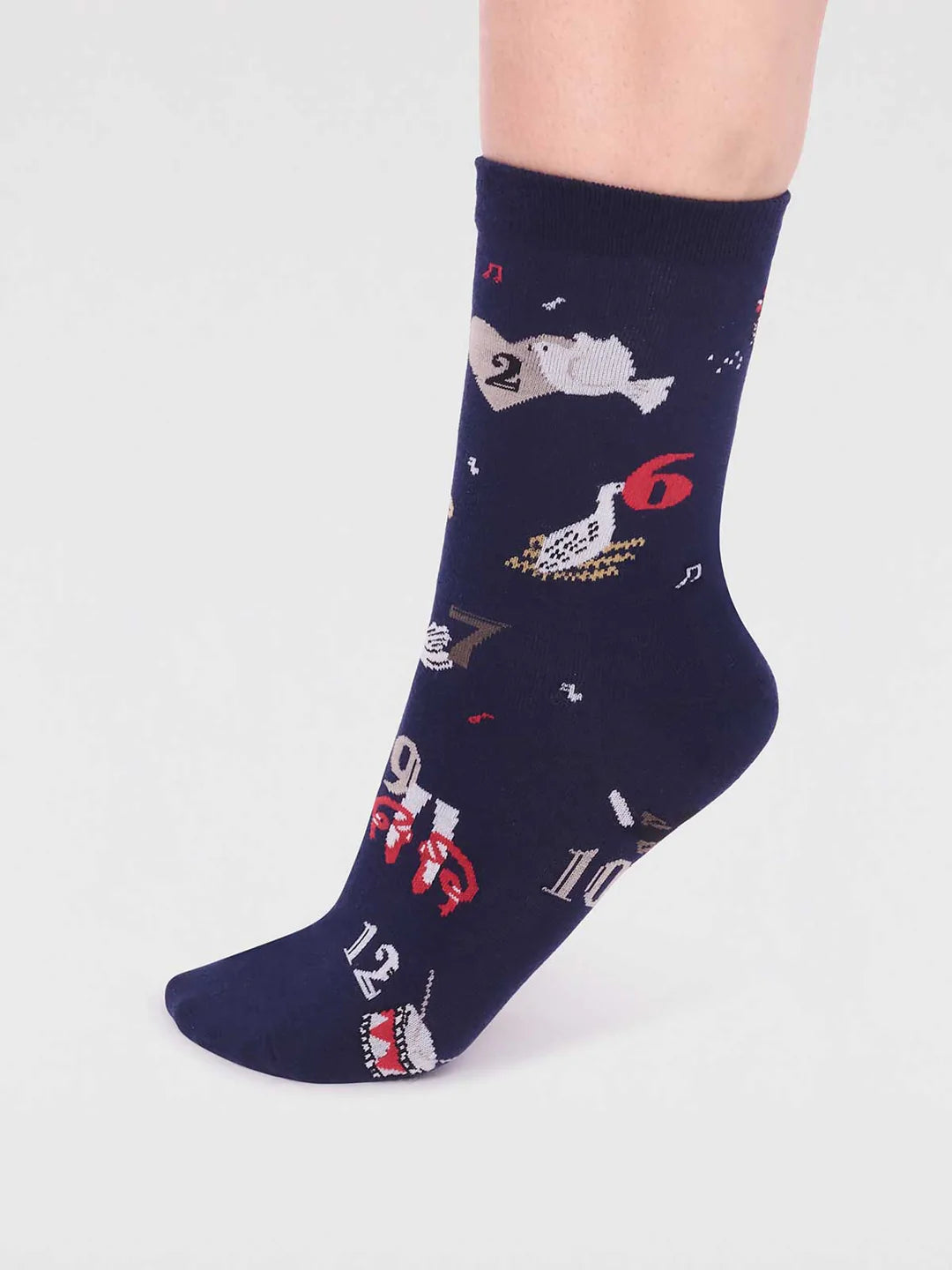 Thought Carole Women's GOTS Organic Cotton Christmas Sock Box