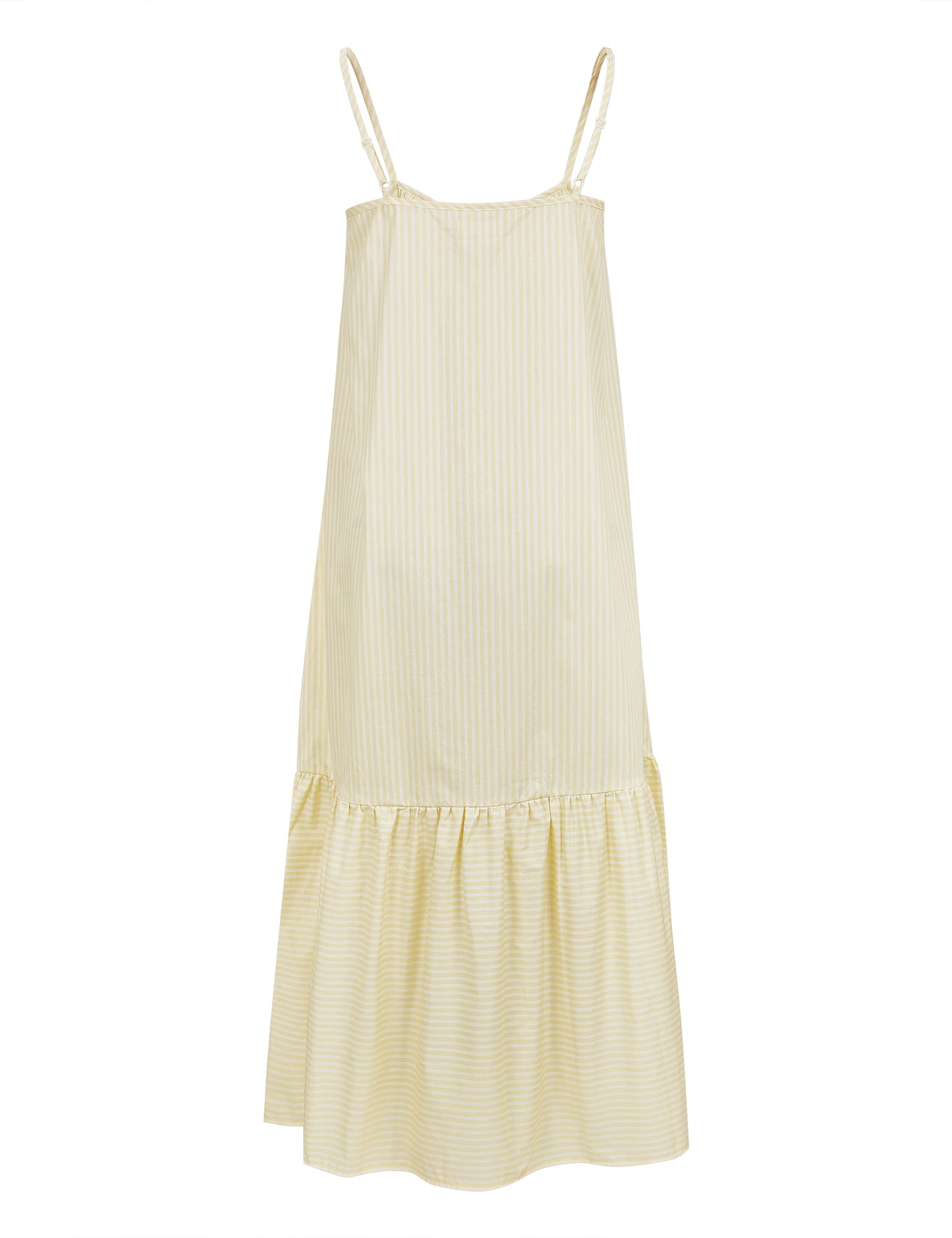 Esmé Studios Ginny Maxi Oversize Strap Dress Almond Oil Stripe