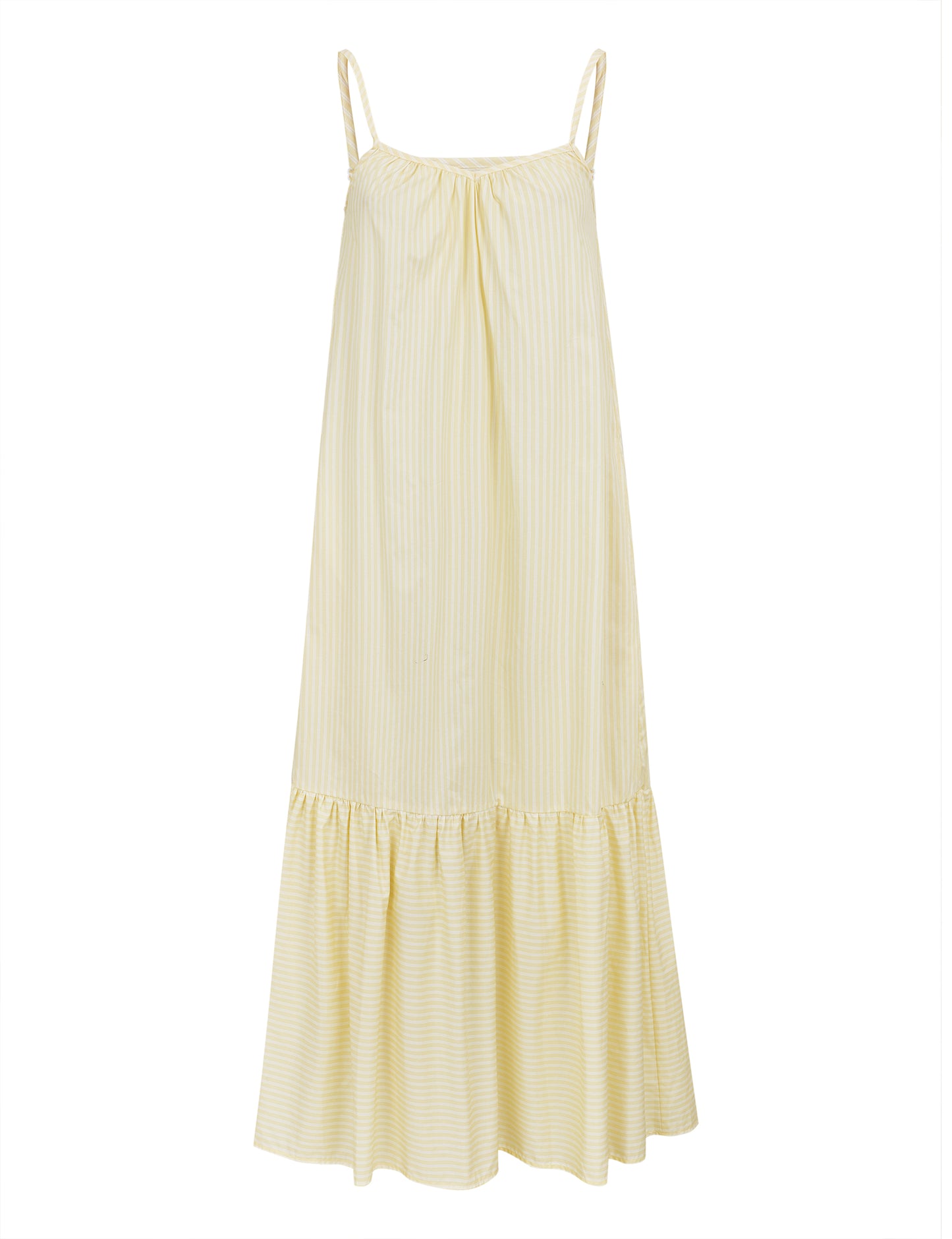 Esmé Studios Ginny Maxi Oversize Strap Dress Almond Oil Stripe
