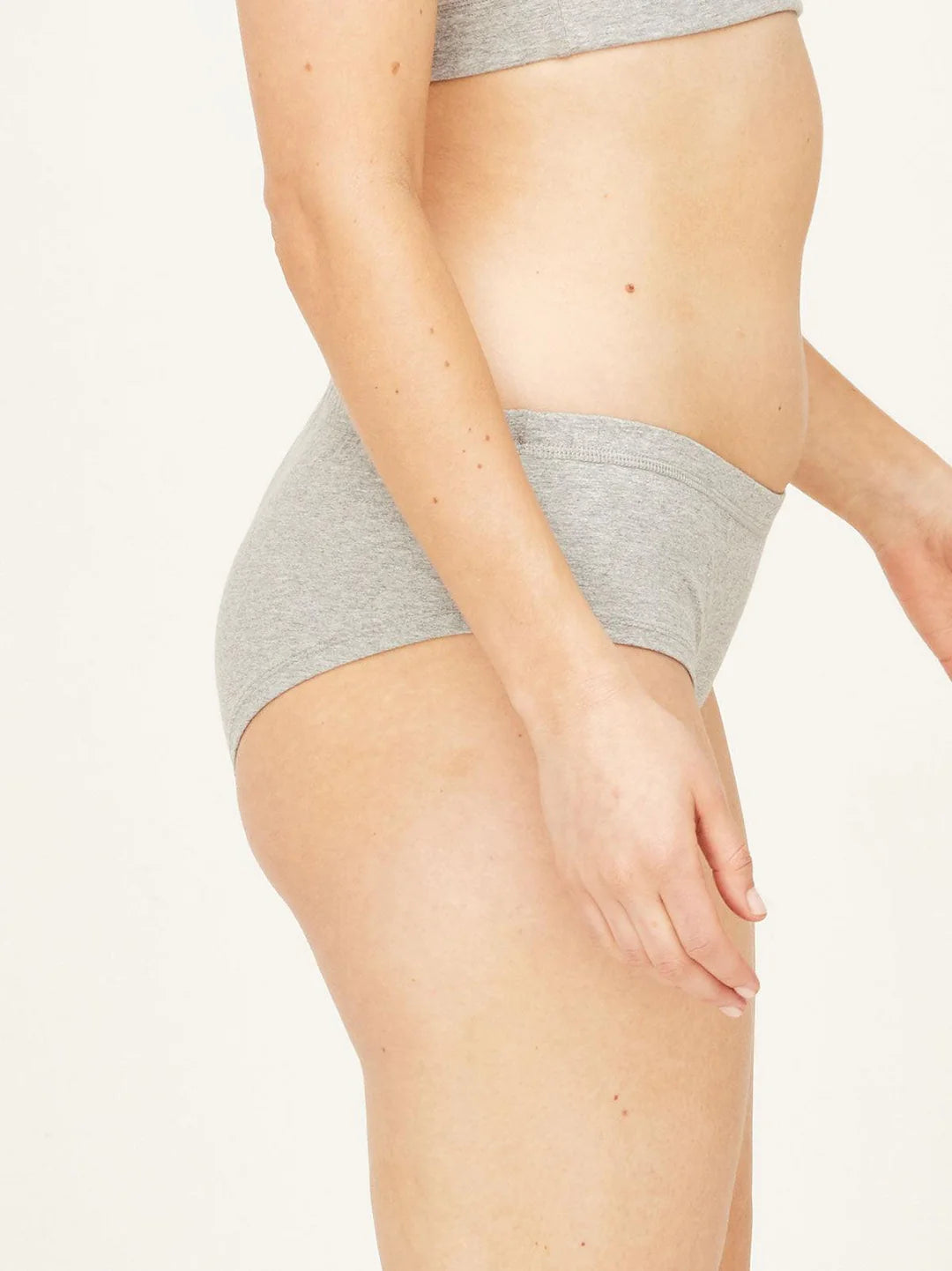Thought GOTS Organic Cotton Jersey Bikini Brief Grey Marle