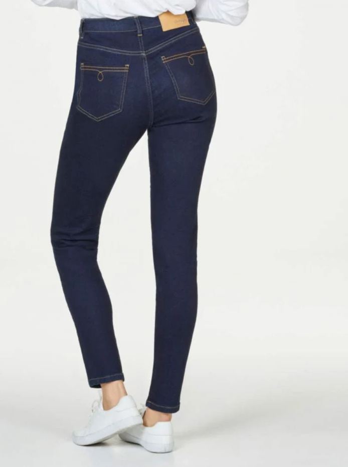 Thought Essential GOTS Organic Cotton Skinny Jean Dark Blue Wash - Size: 18