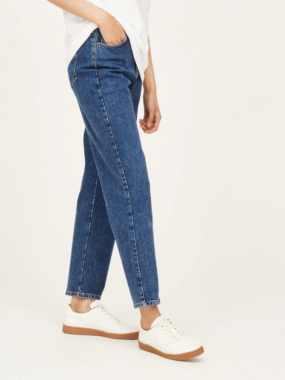 Thought GOTS Straight Jeans Mid Blue Wash