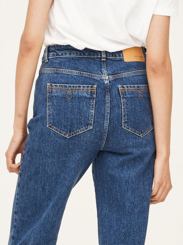 Thought GOTS Straight Jeans Mid Blue Wash
