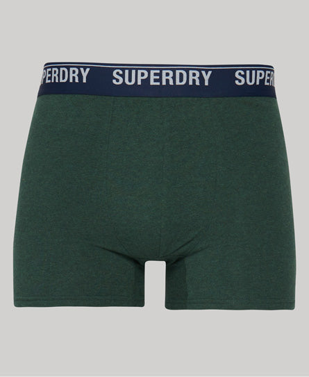 Superdry Organic Cotton Classic Boxer Triple Pack Enamel/Oregon/Bright Green