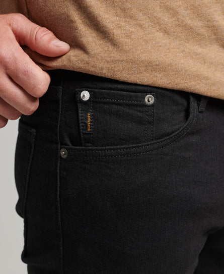 Superdry Organic Cotton Slim Straight Jeans Venom Washed Black