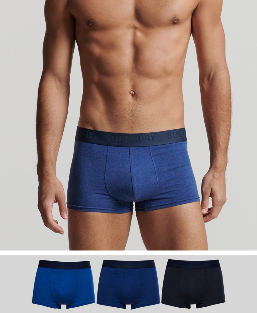 Superdry Classic Trunk Triple Pack Navy/Bright Blue/Mazarine