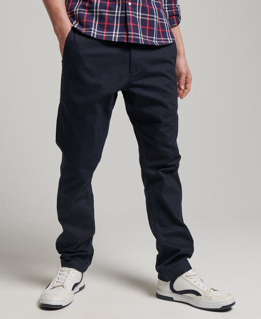 Superdry Officers Slim Chino Trousers Indigo