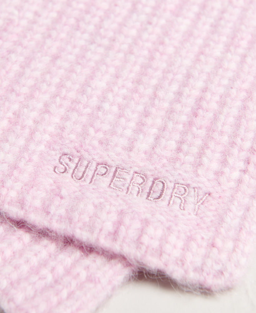 Superdry Essential Ribbed Scarf Lilac Marl