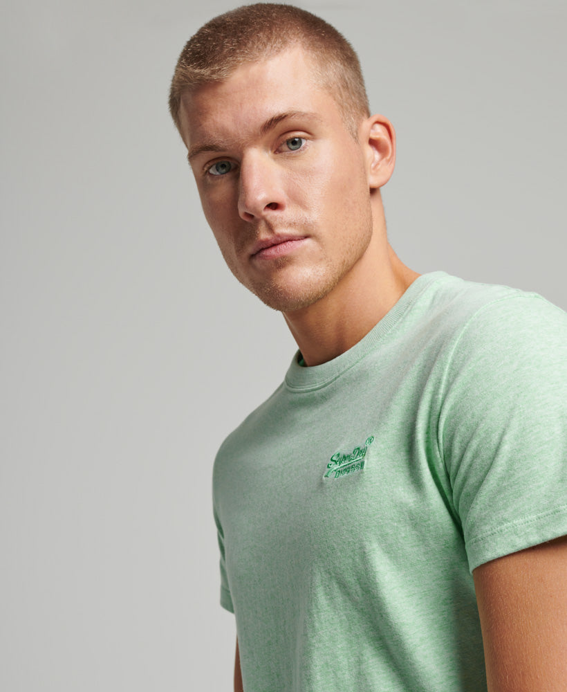 Superdry Organic Cotton Essential Logo T-Shirt Spearmint Marl - Size: XL